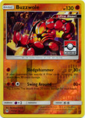 Buzzwole 77/131 Reverse Holo League Stamp Promo - 2018 Pokemon League